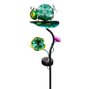 Cottage Garden Ant/Frog/Snail Flower Ball Solar Garden Stake with Metal Display, 3 Asst, 12 Pcs