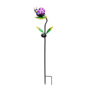 Cottage Garden Ant/Frog/Snail Flower Ball Solar Garden Stake with Metal Display, 3 Asst, 12 Pcs