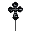 Memorial Garden Stake, Metal Angel and Cross Garden Stake, 2 Asst, 12pcs in Metal Display