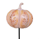 Harvest Blossoms Garden Stake,18"H, Resin Pumpkin Garden Stake , 2 Assorted, 4 of Each