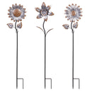 What She Shed Metal Galvanized Flower Stake, 3 Assorted, 12PCS CDU