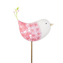 Cottage Garden Metal Hydrangea Petal Bird Stake, 34"H, 2 Asst