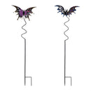 Haunted House Garden Stake, Metal Halloween Butterfly and Bat Stake, 44"H, 2 Asst, 6 of Each