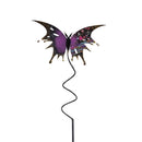 Haunted House Garden Stake, Metal Halloween Butterfly and Bat Stake, 44"H, 2 Asst, 6 of Each