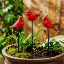 Memorial Garden Stake, Resin Cardinal Garden Picks,12"H, 24pcs In The Bucket