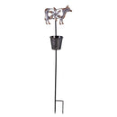 Petal and Plow Metal Stake Rooster/Cow/Pig with Planter 24"H, 3 Assorted, 12PCS CDU