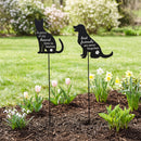 Memorial Garden Stake, Metal Cat and Dog Garden Stake, 2 Asst, 12pcs in Metal Display