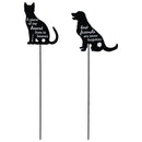 Memorial Garden Stake, Metal Cat and Dog Garden Stake, 2 Asst, 12pcs in Metal Display