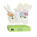 Hop Into Spring Garden Stake, Floral Bunny Metal Garden Stake, Asst of 3, CDU