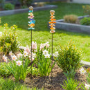 VivaStyle Garden Stake, Art Glass Rock Shapes, 30"H, Asst of 2