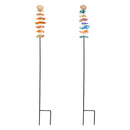VivaStyle Garden Stake, Art Glass Rock Shapes, 30"H, Asst of 2