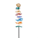 VivaStyle Garden Stake, Art Glass Rock Shapes, 30"H, Asst of 2