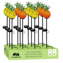 Tropical Oasis Glass Pineapple Solar Stake 22"H, 2 Assorted, 12PCS CDU