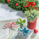 Heartfelt Cheer Garden Stake, Metal Bowtie Garden Picks 18"H, 4 Asst, 48pcs in Display Bucket