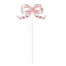 Heartfelt Cheer Garden Stake, Metal Bowtie Garden Picks 18"H, 4 Asst, 48pcs in Display Bucket