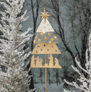 Nativity Garden Stake, Metal and Glass Nativity Solar Garden Stake, 36"H