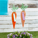 Hop Into Spring Garden Stake, Metal Carrot Garden Stake, Asst of 2, CDU