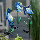 Blue Coastal Fish/Seahorse/Turtle Solar Garden Stake 32"H, 3 Assorted, 12PCS CDU