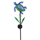 Blue Coastal Fish/Seahorse/Turtle Solar Garden Stake 32"H, 3 Assorted, 12PCS CDU