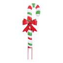 Sugar and Stripes Garden Stake, Metal Candy Cane Stake 35"H, 12pcs CDU