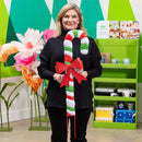 Sugar and Stripes Garden Stake, Metal Candy Cane Stake 35"H, 12pcs CDU