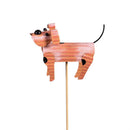 Hillside Pasture Metal Garden Pick 16"H, Cow/Rooster/Dog 3 Assorted, 24PCS in the Display Bucket
