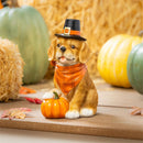 Harvest Blossom, Resin Fall Dog Statue, 9"H