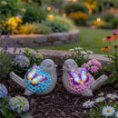 Cottage Garden Statuary, Resin Animated Butterfly Wings Bird, 6"H, 2 Asst.