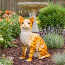 Pet Central Garden Statuary, Metal Orange Tabby Cat, 12.6"H