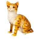 Pet Central Garden Statuary, Metal Orange Tabby Cat, 12.6"H
