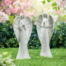 Garden Praying Angel Resin Statuary, 11.6"H, Asst of 2