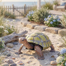 Seaside Retreat Garden Statuary, Metal Turtle, 18.9"L