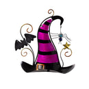 Haunted House, Metal Witch Hat Statuary, 11"H