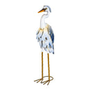 Seaside Retreat Garden Statuary, Metal Blue Heron, 23"H