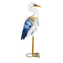 Seaside Retreat Garden Statuary, Metal Blue Heron, 23"H