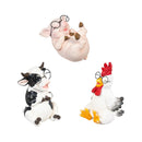Hillside Pasture Garden Statuary, Resin Farm Animal Fun, 10"H, Asst of 3