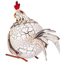 Hillside Pasture Garden Statuary, Metal Farmhouse Rooster, 11"