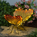 Cottage Garden Statuary, Glass Butterfly, Solar, 10.5"