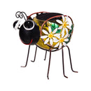 Cottage Garden Statuary, Metal Crackle Glass Floral Bee, 7", Asst of 2