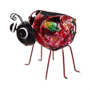Cottage Garden Statuary, Metal Crackle Glass Floral Bee, 7", Asst of 2