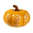 Harvest Blossom, Ceramic Pumpkin Statuary,5"H