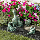 Hillside Pasture Garden Statuary, Resin Playful Duck Family Set, 13"H