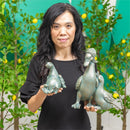 Hillside Pasture Garden Statuary, Resin Playful Duck Family Set, 13"H