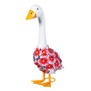 Hillside Pasture Garden Statuary, Metal Hydrangea Goose, 13"H, Asst of 2