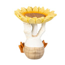 Hillside Pasture Garden Statuary, Resin Sunflower Goose, 9"H