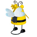 Cottage Garden Statuary, Metal Animated Eye Ladybug & Bee, Solar, 10"H, Asst of 2