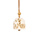 VivaStyle Garden Bell, Terracotta Leaf Bell with Beads, 14"H,  Asst of 2