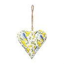 Seaside Retreat Songbird Citrus Hanging Decor Metal Heart Shaped Set