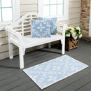 Light Blue Diamonds Indoor/Outdoor Hooked Rug 24"x42"