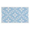 Light Blue Diamonds Indoor/Outdoor Hooked Rug 24"x42"